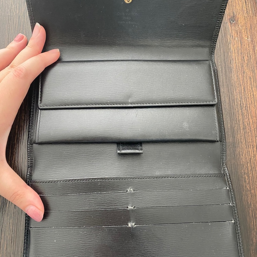 Louis Vuitton Black Leather Epi Wallet